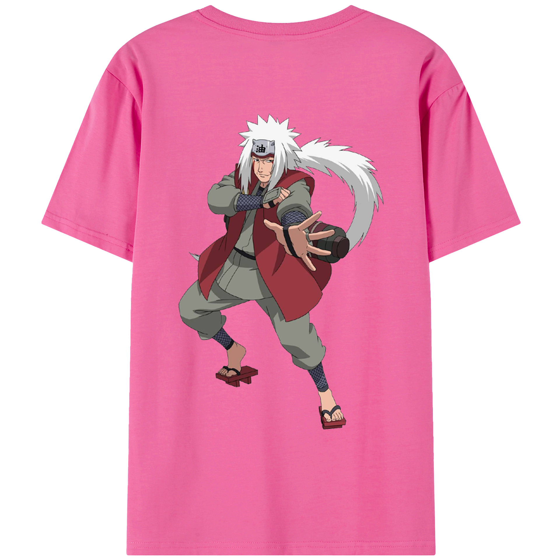 （画像用） NARUTO -ナルト- 自来也（じらいや） Jiraiya レディース半袖Tシャツ(バックプリント)